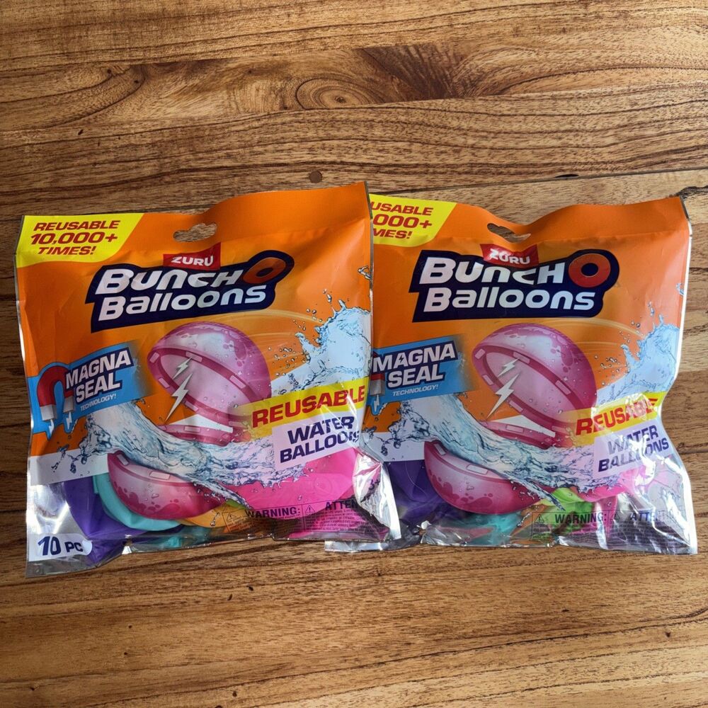 Zuru Bunch O Balloons Reusable Water Balloons – 2 packs Of 10 Pack  Ages 3+